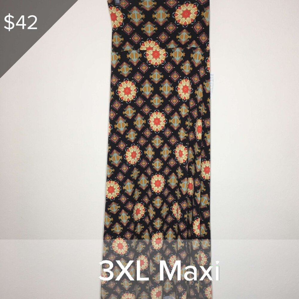 LuLaRoe Maxi 3XL NWT multicolored